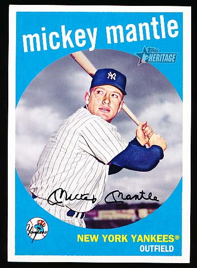 2009 Topps Heritage Bb National Convention Bb- #573 Mickey Mantle- Left-Hand Hitting Version!