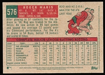 2009 Topps Heritage Bb National Convention Bb- #576 Roger Maris, N.Y. Yankees
