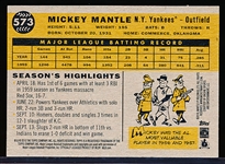 2010 Topps National Convention Retro Bb- #573 Mickey Mantle, Yankees