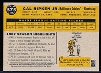 2010 Topps National Convention Retro Bb- #575 Cal Ripken Jr., Orioles