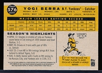 2010 Topps National Convention Retro Bb- #576 Yogi Berra, Yankees