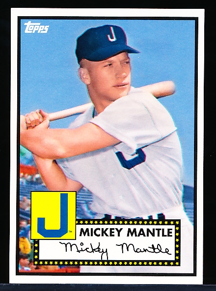 2012 Topps National Collector’s Convention (Baltimore) VIP Promo- #409 Mickey Mantle, Joplin Miners- (1952 Topps Style)