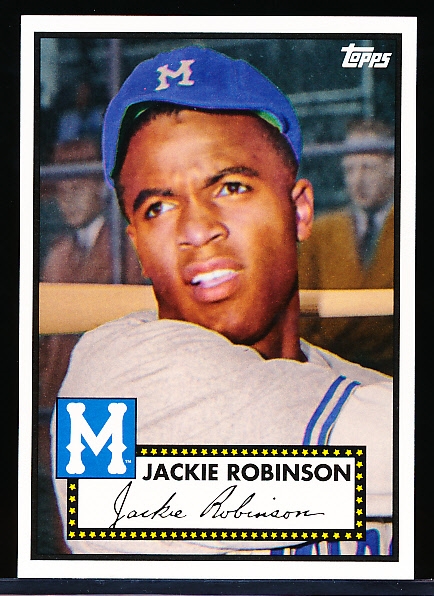 2012 Topps National Collector’s Convention (Baltimore) VIP Promo- #411 Jackie Robinson, Montreal Royals- (1952 Topps Style)
