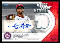 2021 Topps Bb- “Autographed Major League Material”- #MLMA-JS Juan Soto, Nationals- #27/30