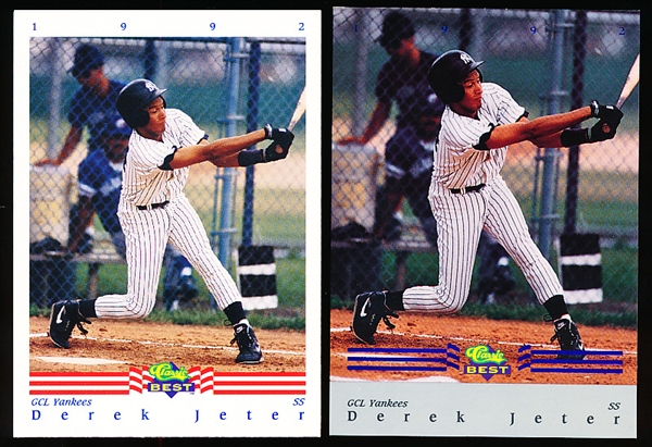 1992 Classic Best Bb- 2 Diff. Derek Jeter Cards