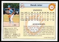 1992 Front Row Draft Bb- #55 Derek Jeter, Kalamazoo
