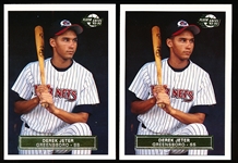 1992-93 Fleer Excel Minor League Bb- #210 Derek Jeter, Greensboro Hornets- 2 Cards