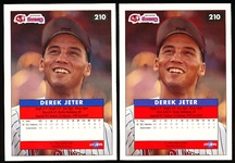 1992-93 Fleer Excel Minor League Bb- #210 Derek Jeter, Greensboro Hornets- 2 Cards