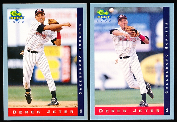 1993 Classic Best Bb- 2 Diff. Derek Jeter Cards