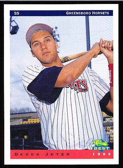 1993 Classic Best Minor League Team Set Card #1 Derek Jeter, Greensboro Hornets