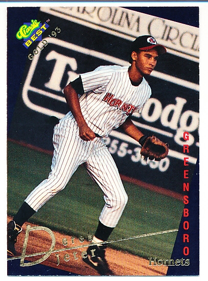1993 Classic Best Gold Minor League Bb- #115 Derek Jeter, Greensboro Hornets