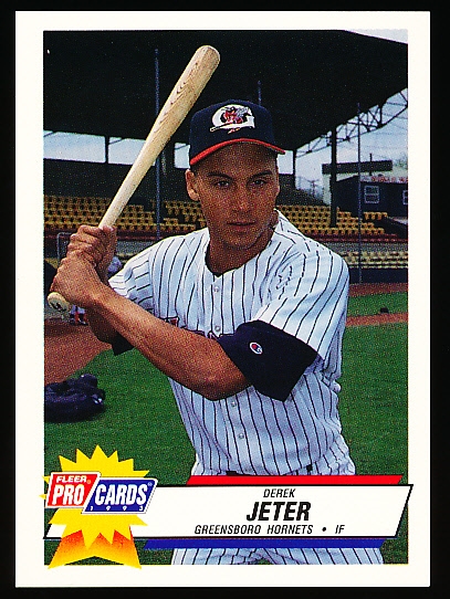 1993 Fleer ProCards Minor League Team Set Card #893 Derek Jeter, Greensboro Hornets