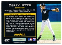 1993 Pinnacle Bb- #457 Derek Jeter RC, Yankees