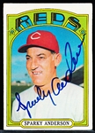 Autographed 1972 Topps Bsbl. #358 Sparky Anderson, Reds