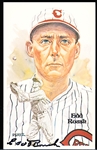 Autographed 1980 Perez-Steele Bsbl. HOF Postcards #90 Edd Roush, Reds