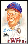 Autographed 1981 Perez-Steele Bsbl. HOF Postcards #155 Bob Lemon, Indians