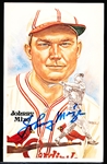 Autographed 1981 Perez-Steele Bsbl. HOF Postcards #176 Johnny Mize, Cardinals
