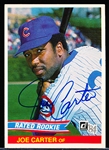 Autographed 1984 Donruss Bsbl. #41 Joe Carter RC, Cubs