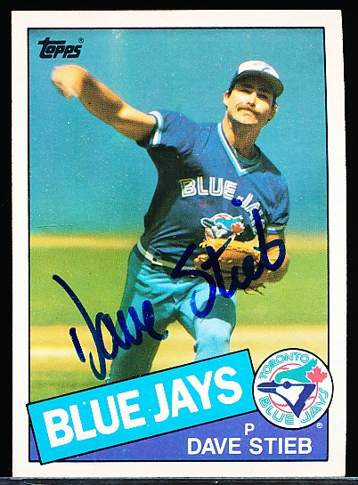 Autographed 1985 Topps Bsbl. #240 Dave Stieb, Blue Jays