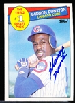 Autographed 1985 Topps Bsbl. #280 Shawon Dunston RC, Cubs