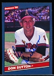 Autographed 1986 Donruss Bsbl. #611 Don Sutton, Angels