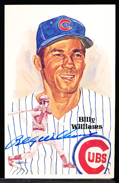 Autographed 1987 Perez-Steele Bsbl. HOF Postcards #199 Billy Williams, Cubs