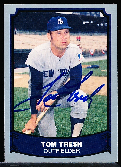 Autographed 1988 Pacific Baseball Legends #25 Tom Tresh, Yankees