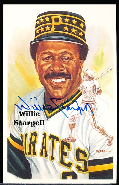 Autographed 1989 Perez-Steele Bsbl. HOF Postcards #200 Willie Stargell, Pirates