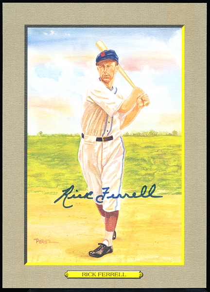 Autographed 1990 Perez-Steele Bsbl. Great Moments Card #70 Rick Ferrell, Red Sox