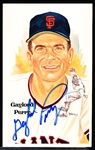 Autographed 1991 Perez-Steele Bsbl. HOF Postcards #210 Gaylord Perry, SF Giants