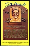 Autographed BB HOF Gold Plaque Postcard- Stan Musial