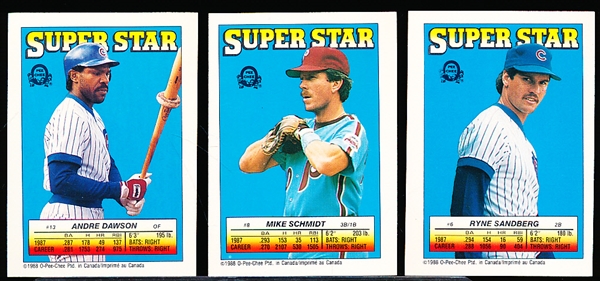 1988 O-Pee-Chee “Superstar” Baseball Card Set of 67