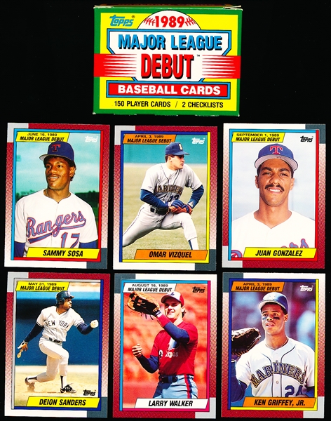 1990 Topps 1989 Major League Debut- 1 Complete Set of 152 Cards in Original Factory Box