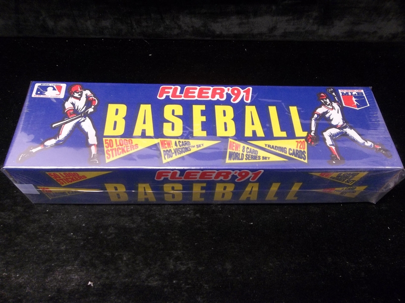 1991 Fleer Bsbl.- 1 Blue Box Factory Sealed Set of 732 Cards