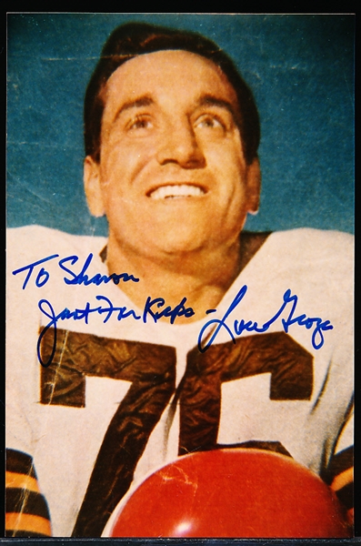 Auto’d & Inscribed Lou Groza Cleveland Browns NFL Color 4” x 6” Photo