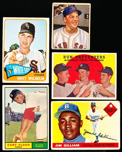 Five Baseball Cards