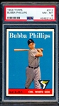 1958 Topps Baseball- #212 Bubba Phillips, White Sox- PSA Nm-Mt 8