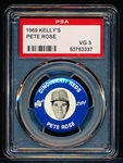 1969 Kelly’s Potato Chip Pin- Pete Rose, Reds- PSA Vg 3