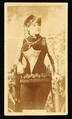 Late 1880’s Sweet Caporal Actress/Model (N245) Tobacco Ad Back Card- Kate Uart