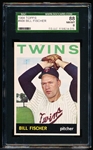 1964 Topps Baseball- #409 Bill Fischer, Twins- SGC 88 (Nm-Mt 8)