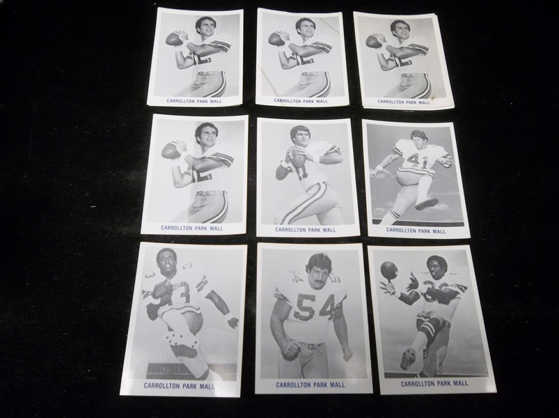 1982 Dallas Cowboys Carrollton Mall Complete Sets of 6 Cards- 4 Sets