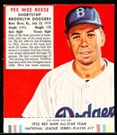 1952 Red Man Tobacco Bb with Tab- NL #17 Pee Wee Reese, Dodgers
