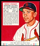 1952 Red Man Tobacco Bb with Tab- NL #23 Eddie Stanky, Cardinals