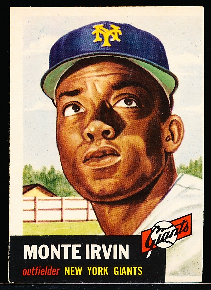 1953 Topps Bb- #62 Monte Irvin, Giants