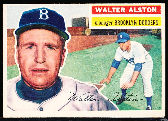 1956 Topps Bb- #8 Walter Alston, Dodgers