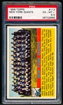 1956 Topps Football- #113 New York Giants- PSA Ex-Mt+ 6.5