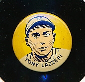 1933 Cracker Jack Baseball Pin- Tony Lazzeri