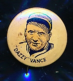 1933 Cracker Jack Baseball Pin- Dazzy Vance