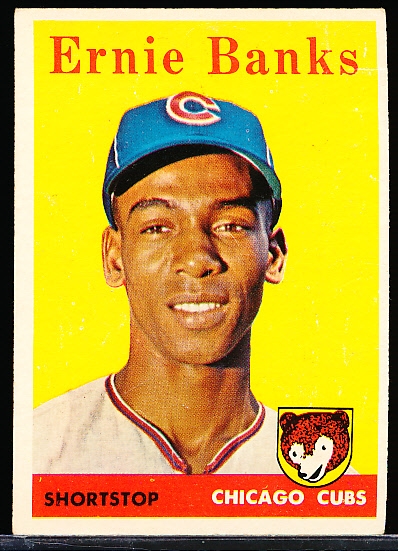 1958 Topps Bb- #310 Ernie Banks, Cubs