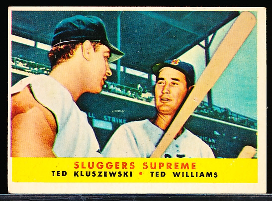 1958 Topps Bb- #321 Ted Williams/ Kluszewski
